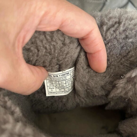 UGG Womens Mini Bailey Bow II Water Resistant Booties Obsidian Grey US 10 - Picture 8 of 8